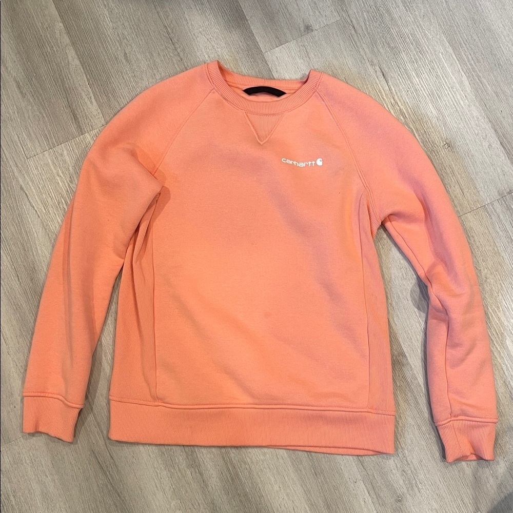 Carhartt Peach Sweatshirt Relaxed Fit Size Small